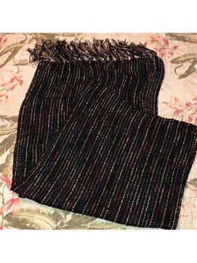 mucros Stunning Quality Colorful Striped Tasseled Scarf Wrap